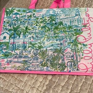 Lilly Pulitzer Tropical Blue and Pink Tote